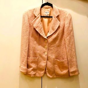 Vintage Armani Collezioni Pink Textured Blazer